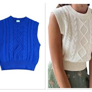 Aritzia Wilfred Alps Cable Knit Vest